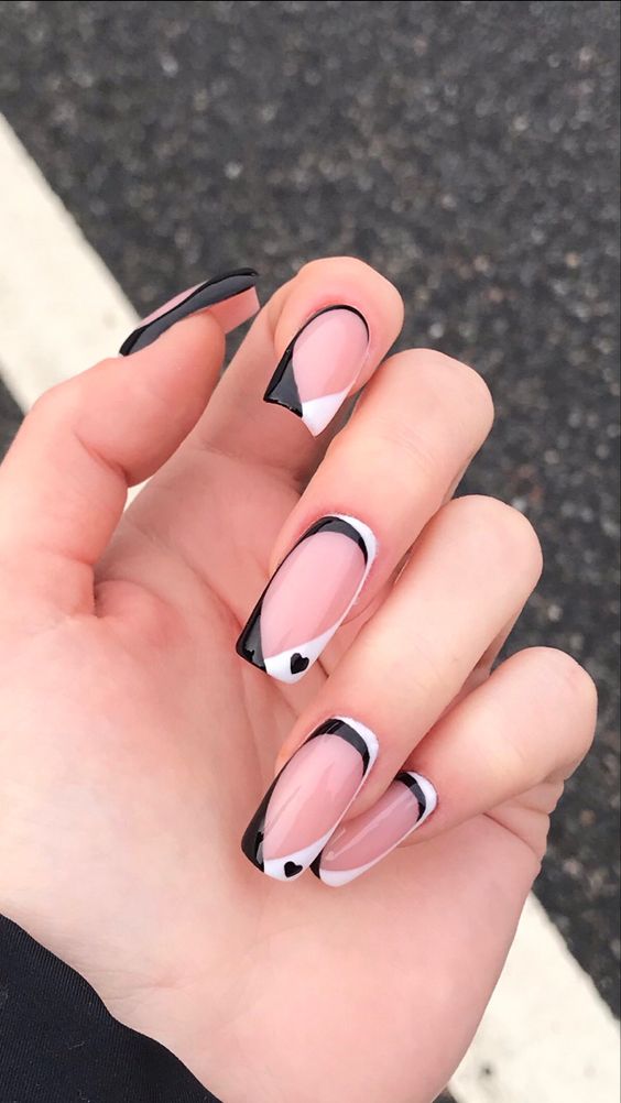 Two Tone Ombre Nails - two color nail polish trend