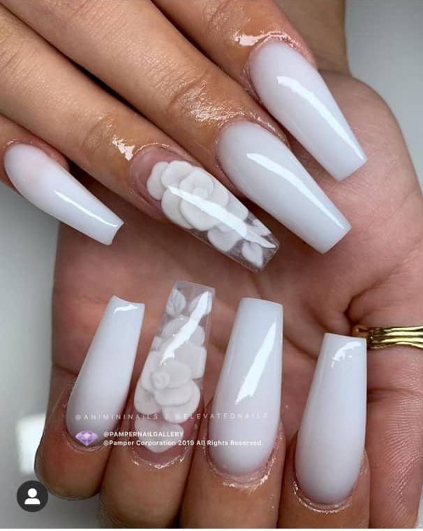 White Nail Designs - short white nail designs 2022