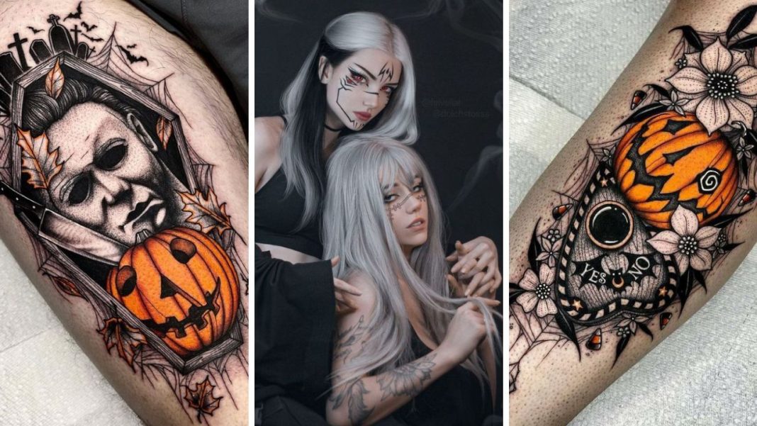 65+ Trending Halloween Tattoos for Males and Females (Tattoo Guide) - pumpkin tattoos