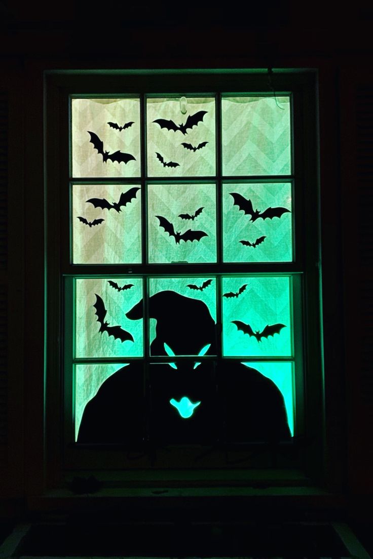 Halloween Window Decorations - vintage halloween window clings