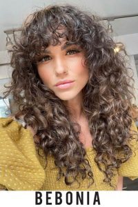 Curly Curtain Bangs - how to style curly curtain bangs