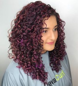 Curly Hair With Curtain - Curly hair with curtain bangs