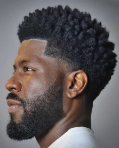 High Taper Fade Haircut for Black Men - High taper fade black male