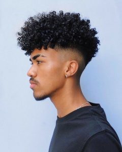 High Taper Fade Haircut for Curly Hair - High taper fade curly hair
