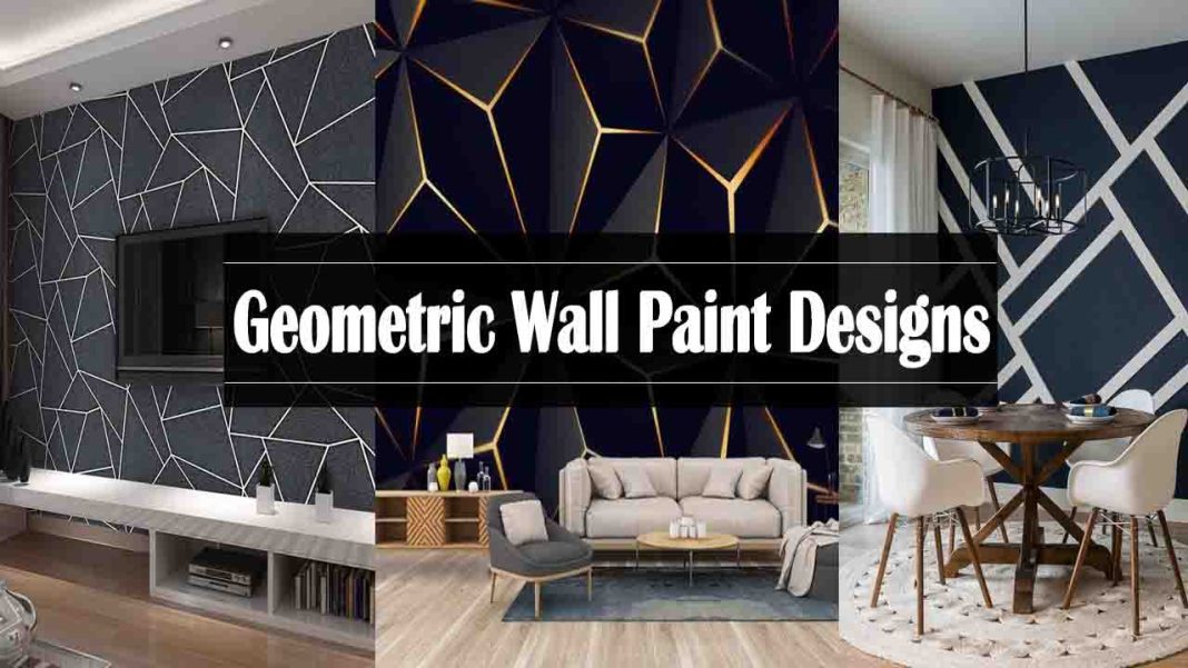70+ Trendy Geometric Wall Paint Design Ideas - Geometric wall design