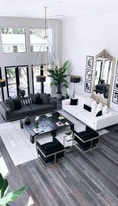 Black and White Living Room Decor Ideas - Black and white living room modern