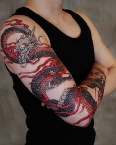Dragon Sleeve Tattoo - dragon sleeve tattoo color