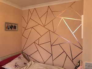 Geometric Accent Wall Paint Ideas - Geometric Wall DIY