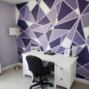 Geometric Accent Wall Paint Ideas - Geometric Wall DIY