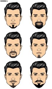 Mustache Styles Charts for Grooming - horseshoe mustache