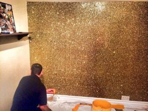 Rose Gold Glitter Wall Paint - glitter paint additive home depot