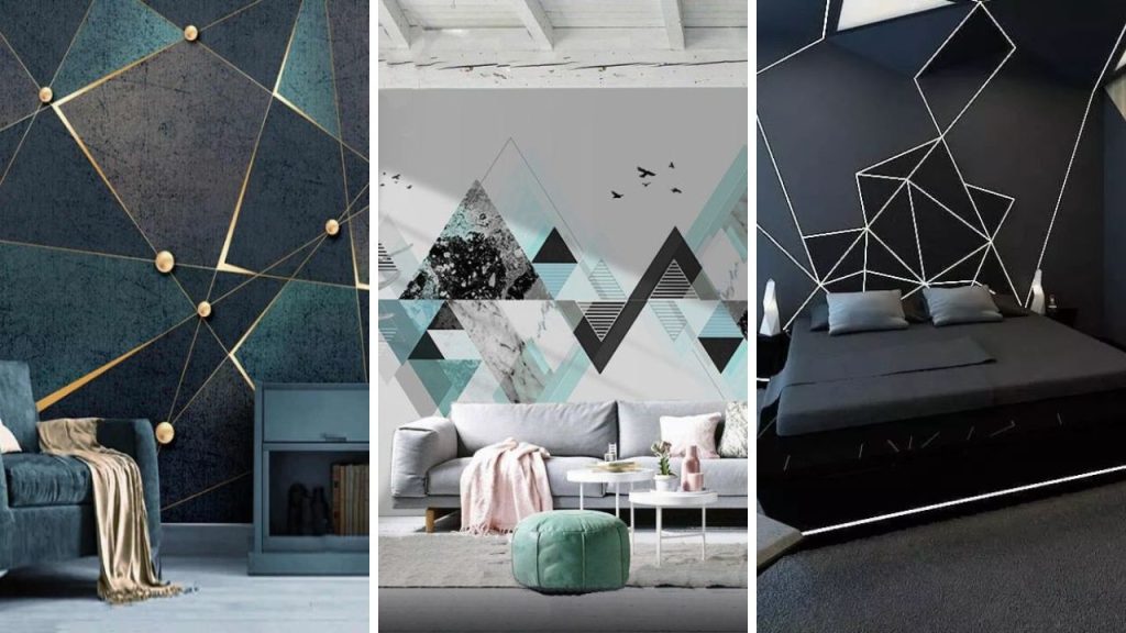 Trendy Geometric Wall Paint Design Ideas - Simple geometric wall paint design