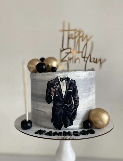 60th Birthday Cake Ideas - Elegant 60th Birthday Cake for Dad
