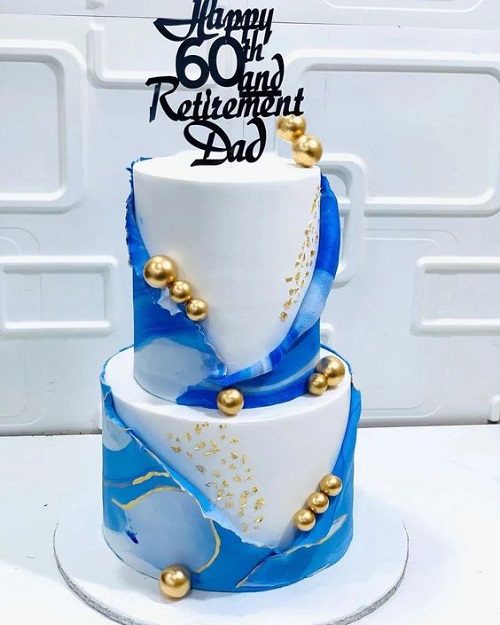 60th Birthday Cake Ideas - Simple 60th Birthday Cake for Mom