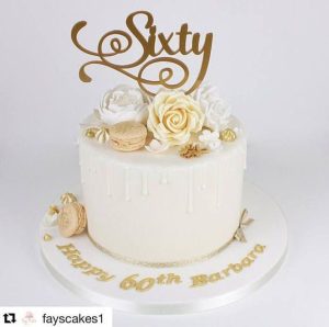 60th Birthday Cake Ideas for Her- Sixty 60th Birthday Cake Topper
