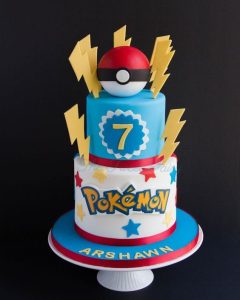 pokemon birthday cake - Cute little Pokémon themed birthday cake