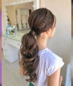 Fishtail French Ponytail Hairstyle - birthday hairstyles weave braids