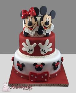 Mickey and Minnie Mouse Cake - Mickey Mouse Cake 1st Birthday