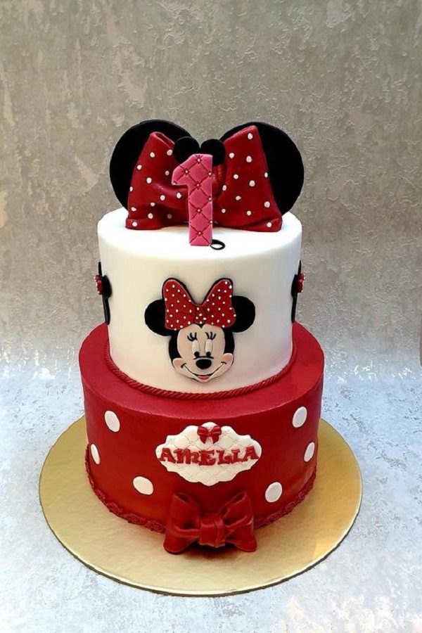 Minnie Mouse Birthday Cake - Minnie Mouse 1st Birthday Cake