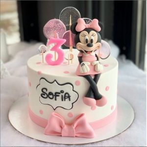 Minnie Mouse Birthday Cake - Minnie Mouse Disney Birthday Cake