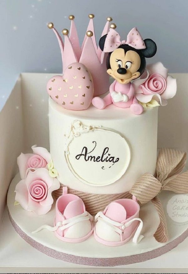 Minnie Mouse Birthday Cake - pink minnie mouse birthday cake