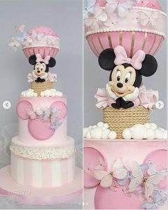Minnie Mouse Cake Ideas - Birthday Minnie Mouse Disney Multi-tier Cake, Fondant