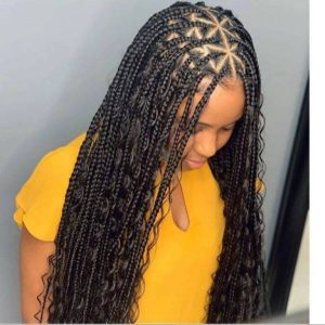box braid hairstyle for black girls - birthday hairstyles for black gilrs
