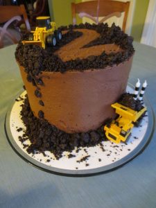 monster jam birthday cake - Graves Digger Monster Truck cake