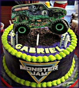 monster jam cake - Monsters Truck cookies