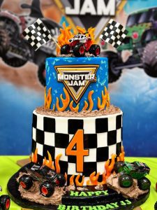 monster truck birthday cake-Monster Truck track Cake