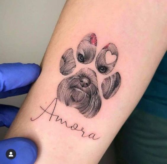 Dog Paw Tattoo - Best Tattoo Designs for Girls