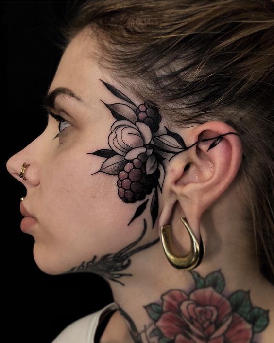 Face Tattoo - Stunning Tattoo Designs