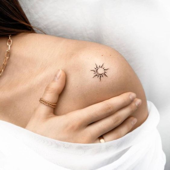 Sun Tattoo - Small Tattoo İdeas