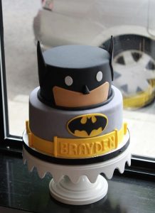 simple batman cake design - kids custom made birthday cake