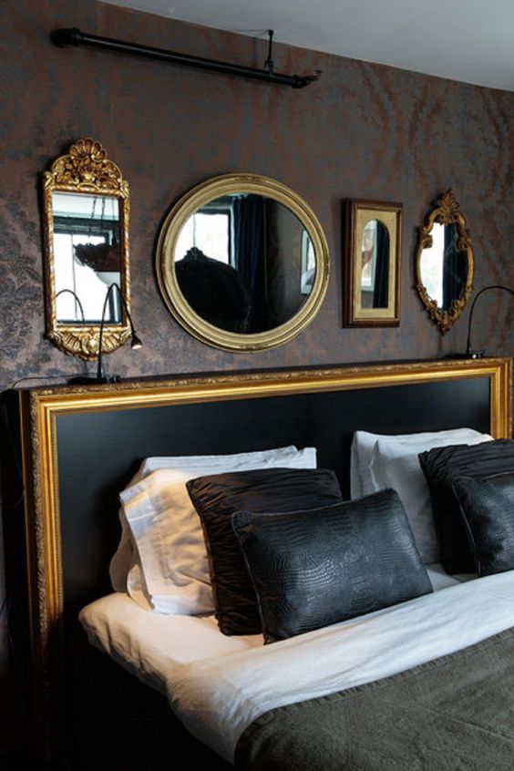 luxurious black and gold bedroom - Black and Gold Bed Designs