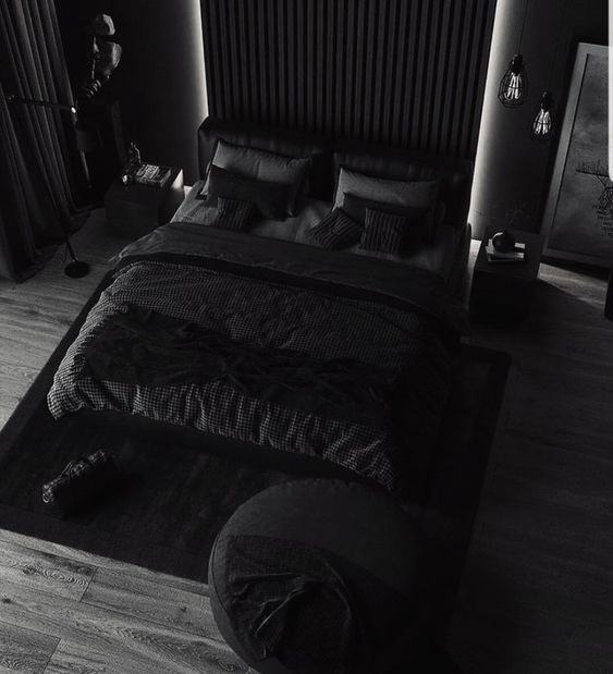 luxury black bedroom furniture - Beautiful Black Rooms deas