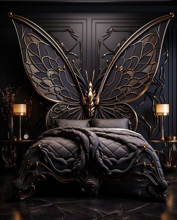 luxury gothic black bedroom - Bedroom Designs