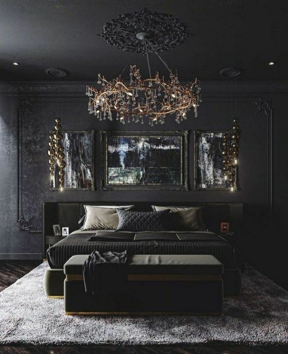 luxury gothic black bedroom - Bedrooms Designs