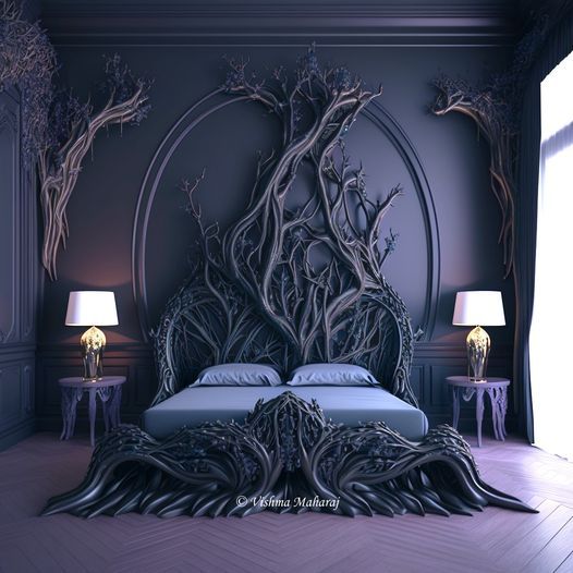 luxury gothic black bedroom - Gothic Bedrooms Idea