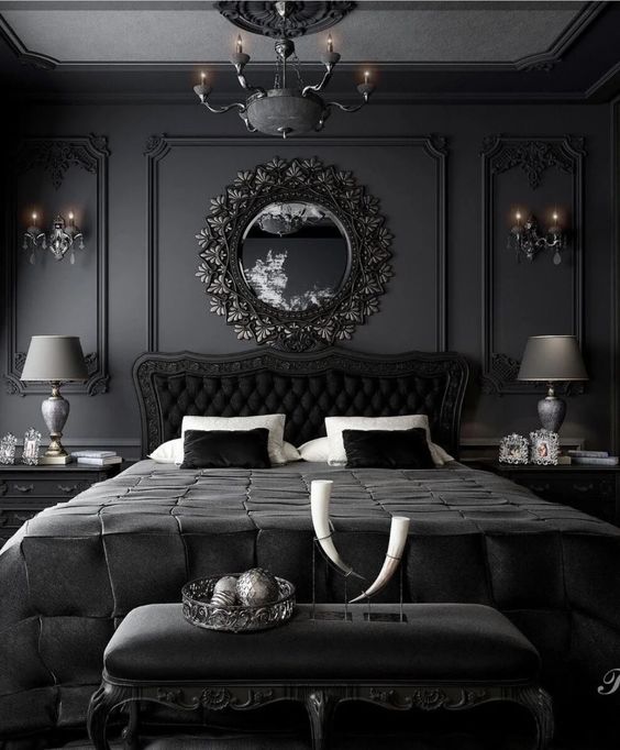 luxury gothic black bedroom - Gothic Bedrooms Ideas