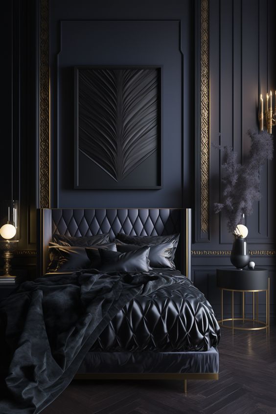luxury gothic black bedroom - Gothic Black Room Ideas