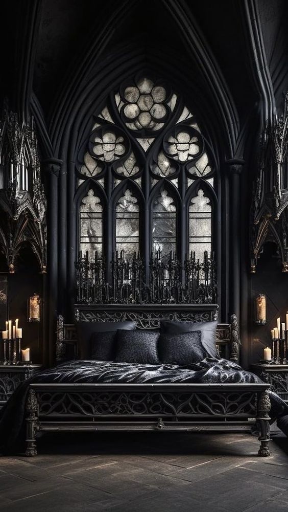 luxury gothic black bedroom - Gothic Decor Bedroom Ideas