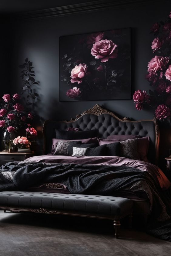 luxury gothic black bedroom - Impressive Gothic Bedrooms Design Ideas