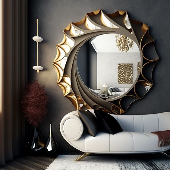 round mirror wall decor - Round Mirror Walls Decor for Living Rooms