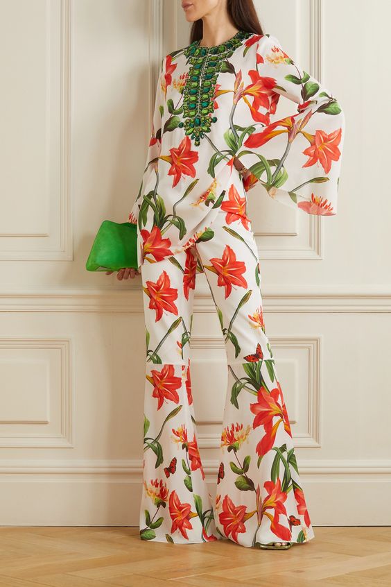 Palazzo Pants With Silk Shirts - Garden Party Outfits