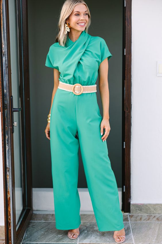 Turquoise Jumpsuit - Garden Party Dress Code